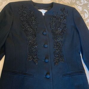 Liz Claiborne Black Women's Blazer with Embroidery